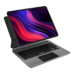 Moxedo Magic WireleMoxedo Magic Wireless Keyboard With Smart Multi Touch Trackpad USB C Charging Port RGB Backlight With Leather Back Case Compatible For iPad 13 Pro 2024, ‎KB011-13PR