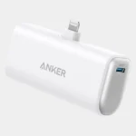 Anker Nano Power Bank 5000mAh / 12W Fast Charging / Built-In Lightning Connector / MFi Certified / A1645H21 - White