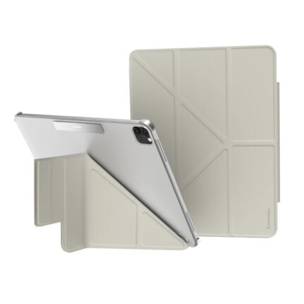 SwitchEasyOrigami Nude Folding Folio clear hardback case with Pencil Holder For 2022 iPad 10th Gen - Starlight