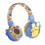 Moxedo Junior Wireless Stereo On-Ear Headphones for Kids with Built-In Microphone (Junior Tiger)