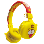 Moxedo Junior Wireless Stereo On-Ear Headphones for Kids with Built-In Microphone (Junior Happy Furry King)