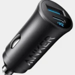 Anker PowerDrive Dual Port Car Charger / Fast Charging / 30W / Over Current Protection / 22.5W Max USB-A / 30W Max USB-C / A2741H11 - Black