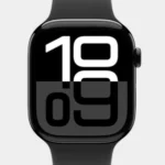 Apple Watch Series 10 GPS + Cellular 46mm Jet Black Aluminum Case with Black Sport Band S/M - MWY33