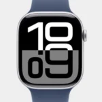 Apple Watch Series 10 GPS 42mm Silver Aluminum Case with Denim Sport Band S/M - MWWA3