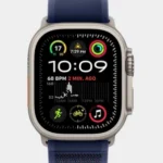 Apple Watch Ultra 2 GPS + Cellular 49mm Natural Titanium Case with Blue Trail Loop S/M - MX4J3