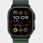 Apple Watch Ultra 2- 49mm Black Titanium Case With Alpine Loop Dark Green (MX4R3QA/A)