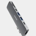 Anker 547 PowerExpand Direct 7-in-2 USB-C PD Media Hub | 100W Power | USB-C, USB-A, HDMI, SD, microSD | A8371HA1 - Gray