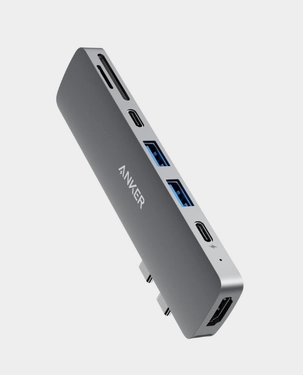 Anker 547 PowerExpand Direct 7-in-2 USB-C PD Media Hub | 100W Power | USB-C, USB-A, HDMI, SD, microSD | A8371HA1 - Gray