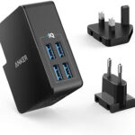 Anker PowerPort 4 Lite Wall Charger, 4 Ports, 27W, Black - A2042L11