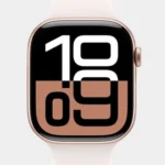 Apple Watch Series 10 GPS 46mm Rose Gold Aluminum Case with Light Blush Sport Band M/L - MWWU3
