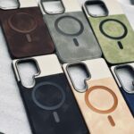 Leather iPhone MagSafe Case for iPhone 12/13/14/15/16 in Qatar