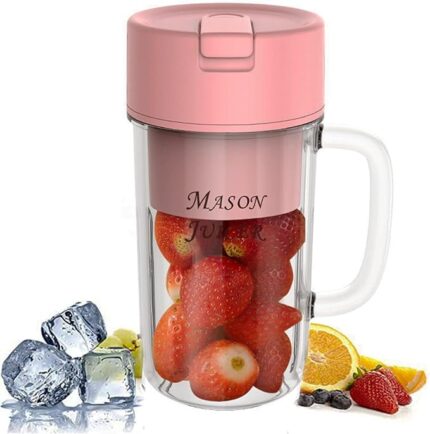 Zerospace Fresh Fruit Juicer Blender for Smoothie Drinks, Water Juicer With Lid and Straw, Portable Handheld Electric Hand Milk Mini Personal Wireless 350ml Multifunctional for Home Gym Travel Office