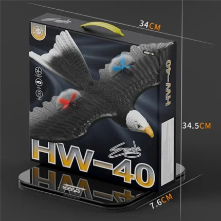 DEERC RC Plane, Remote Control Eagle Plane, RTF Airplane, 2.4GHZ 2CH Flying Bird with Batteries & Propeller 6-axis Gyro Stabilizer, Easy to Fly for Beginners Adults Kids Boys - HW-40