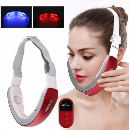 V Face Machine, Foldable Electric Face Slimming Massager with Adjustable Strap, Electric Face Lifting Belt, Double Chin Belt for Round Face Shapes