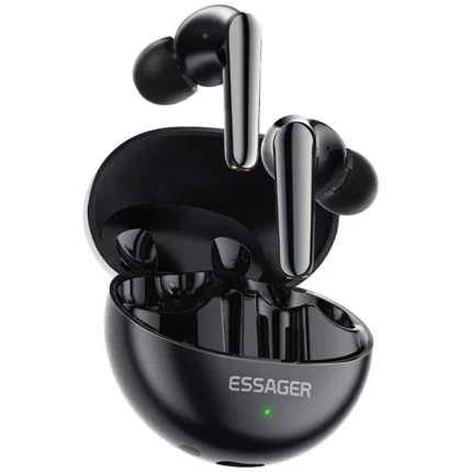 ESSAGER Noise Reduction Bluetooth-compatible Headset In-Ear Wireless Headphone TWS Earphone - Black