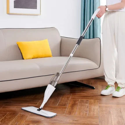 Lightweight Water Spray Mop, Floor Cleaning Removable Washable Pad for Dry & Wet Surfaces