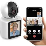Video Call Camera with 2.8 Inch HD Screen, 1080P Indoor Video Camera Active Call with Phone App, Pet Camera