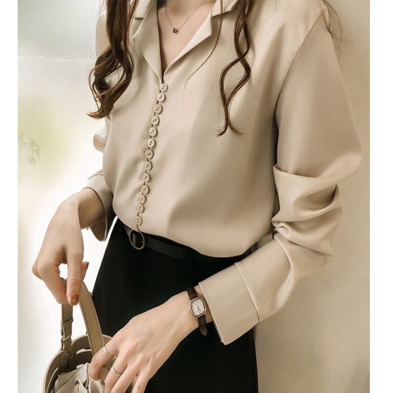 Champagne Satin Blouse