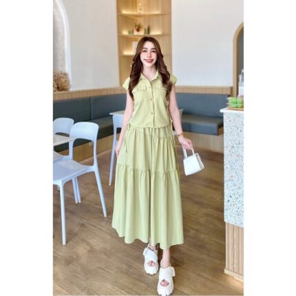 casual fashion drawstring workwear set