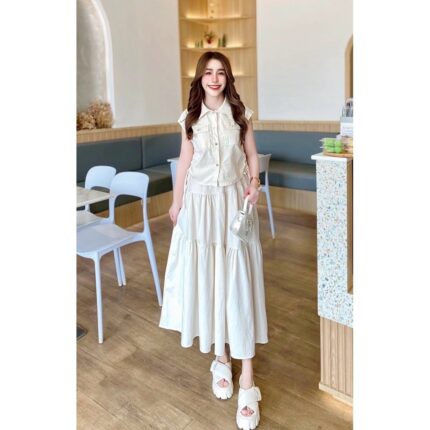 casual fashion drawstring workwear set