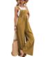 Women’s Brown Wide Leg Linen Cotton Jumpsuit – Buy Online in Qatar