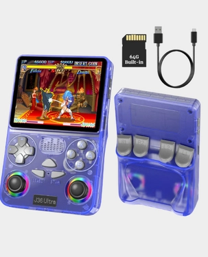 J36 Ultra Handheld Gaming Console Purple – 8 Core, 1GB RAM, 64GB Storage, 3.5-inch IPS LCD in Qatar