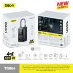 Bson Air Beast 4-in-1 Tire Inflator – 150 PSI power with fast inflation, 5 smart modes, air pressure monitoring, large digital display, heat protection, built-in LED flashlight & power bank. Ideal for cars, bikes, balls, and outdoor emergencies - Image 2