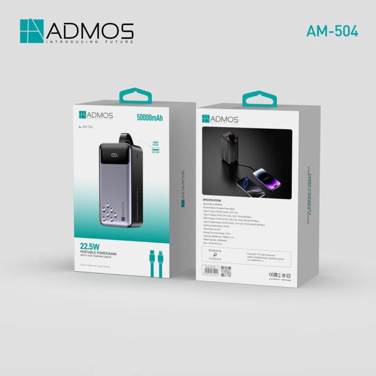 Admos 50000mAh Power Bank In Qatar 22.5W Fast Charging