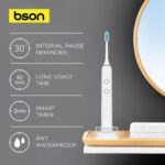 Bson Wireless Sonic Toothbrush With 60-Day Battery Life, 10X Better Whitening, Wireless Charging, 34,000–40,000 SPM & IPX7 Waterproof - Image 4
