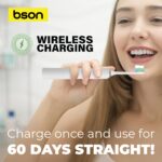 Bson Wireless Sonic Toothbrush With 60-Day Battery Life, 10X Better Whitening, Wireless Charging, 34,000–40,000 SPM & IPX7 Waterproof - Image 7