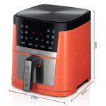 RAF Digital Air Fryer, 1800W 9L Large Capacity Smart Digital Stainless Steel Home Use Touch Screen Air Fryer (R-5352) - Image 3