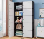 Storage Cabinet with 5 Layer Functional Plastic Organizer for Clothes, Shoes, and Wardrobes - Image 3