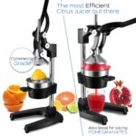 JIHAM Manual Citrus Juicer Heavy Duty Fruit Juice Maker Machine Hand Press Orange Squeezer For Commercial and Family Use For Lemon Orange Lime & All - Image 5