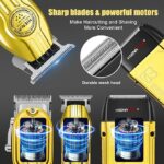 DALING PRO Professional Hair Clippers Men, Full Hair Cutting Kit Clipper Trimmer and Foil Shaver Set Cordless Hair Clipper for Barber Kit with LED Display -DL9291 - Image 3