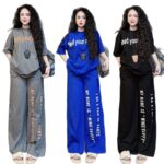 T-Shirts and Pants Set Women’s Summer Fashion Suit – Loose Cartoon Casual Two-Piece Set