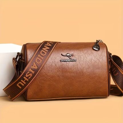 Vintage Women'S Crossbody Bag with Adjustable Wide Shoulder Strap - Spacious Shoulder Wallet Featuring a Zipper Closure