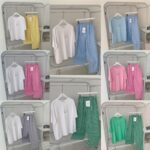 Women Smiley Print T-Shirt & Blue Check Pants Two-Piece Set Green - Image 2