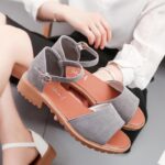 Women's Fashion Buckle Strap Heeled Sandals Slip-On Shoes - Image 4