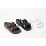 Women's Solid Color Rubber Comfort Slides - Image 2