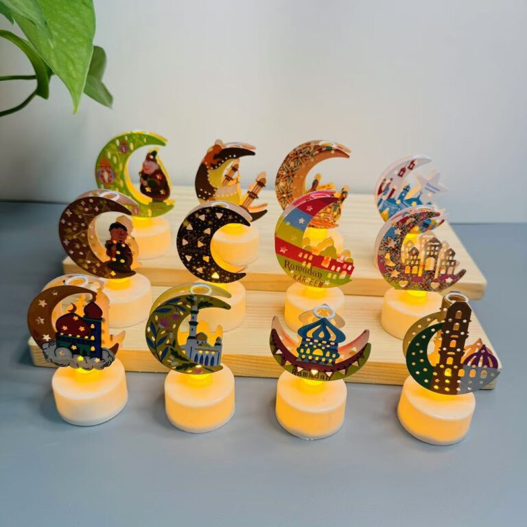 LED Ramadan moon lantern candle light desktop decor Qatar