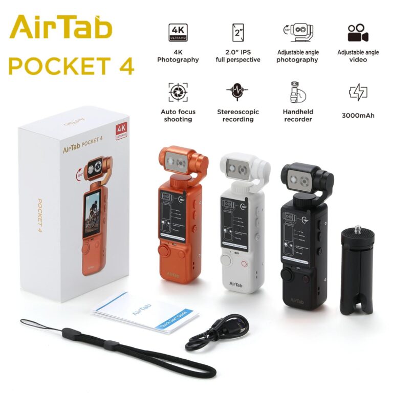 Air Tab Pocket 4K Ultra HD Action Camera 180 degree flip lens Qatar