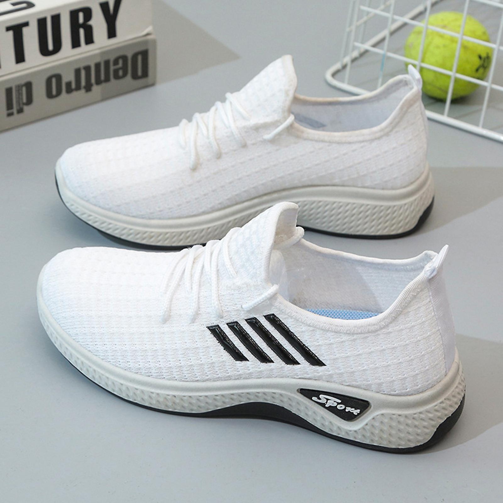 WhatsApp Image 2026-02-14 at 1.35.58 PM Beijing Style Women's Fashion Korean Version Casual Sneakers, Breathable Lightweight Soft-Sole Running Shoes - White - Image 1