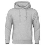 Autumn Winter Men Fleece Warm Mens Sweatshirt Casual Solid Color Streetwear Pullovers Sport School Fashion Hoodies - Image 2