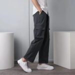 Slim Fit Work Trousers Men Exercise Workout Cargo Pants