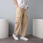 Slim Fit Work Trousers Men Exercise Workout Cargo Pants - Image 3