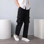 Slim Fit Work Trousers Men Exercise Workout Cargo Pants - Image 2