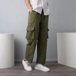 Slim Fit Work Trousers Men Exercise Workout Cargo Pants - Image 4