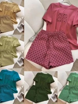 Women's casual summer T-shirt and shorts matching outfit in Qatar