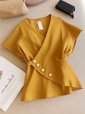 Korean Style Women's Casual Blouse qatar