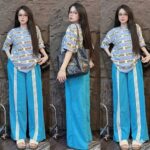 Women's Korean Style Oversized T-Shirt & Wide Leg Pants Set - Image 3